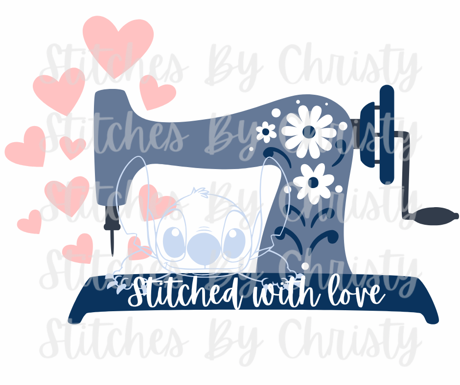 Stitched with love DTF transfer