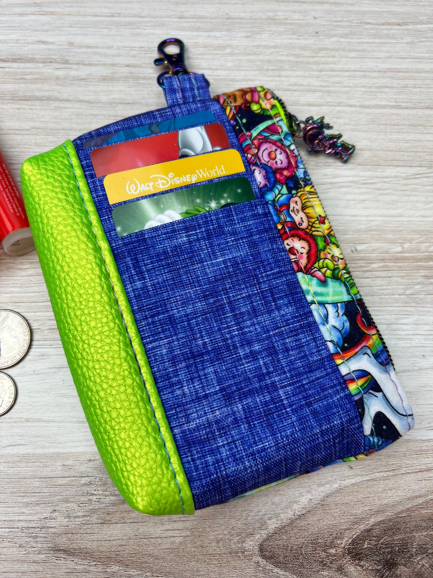 Rainbow girl card wallet/pouch