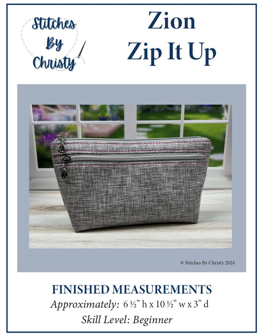 Zion Zip It Up PDF Pattern