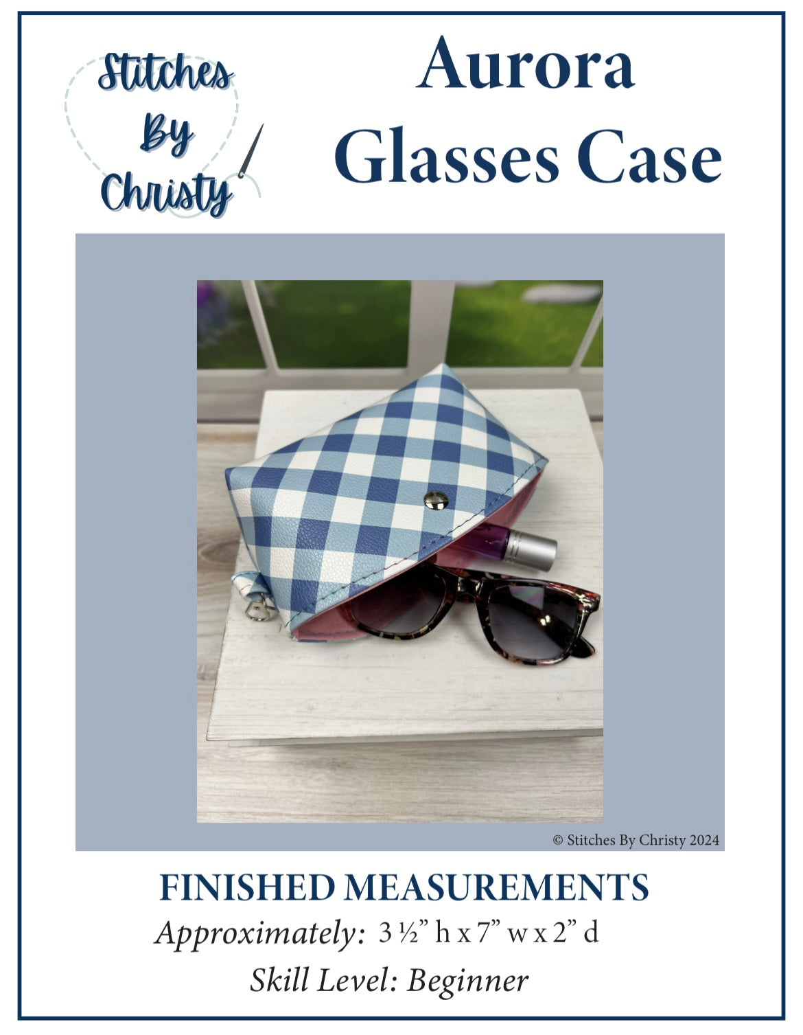 Aurora Glasses Case PDF Pattern