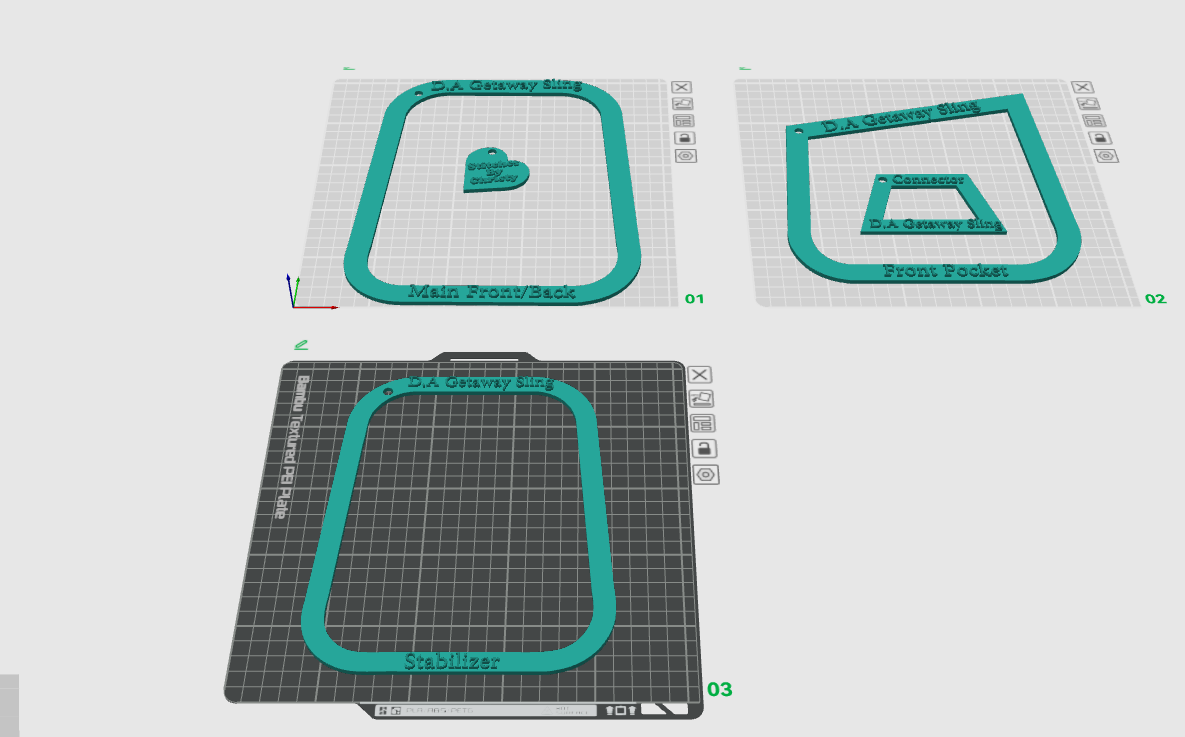 3d Printer Files-D.A. Getaway Sling