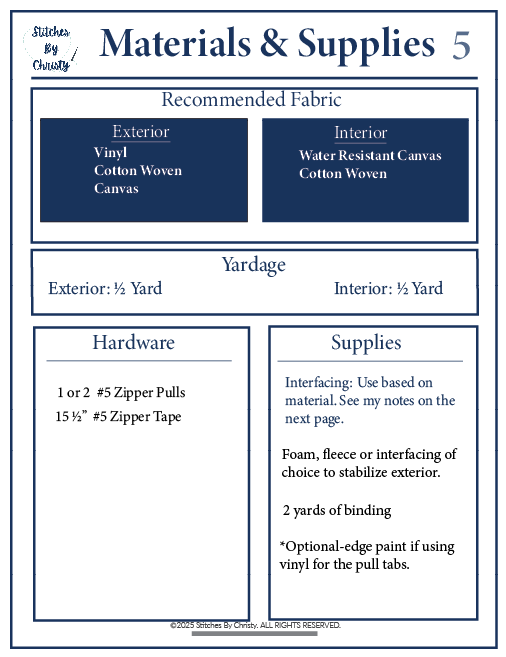 Soleil Travel Pouch PDF Pattern