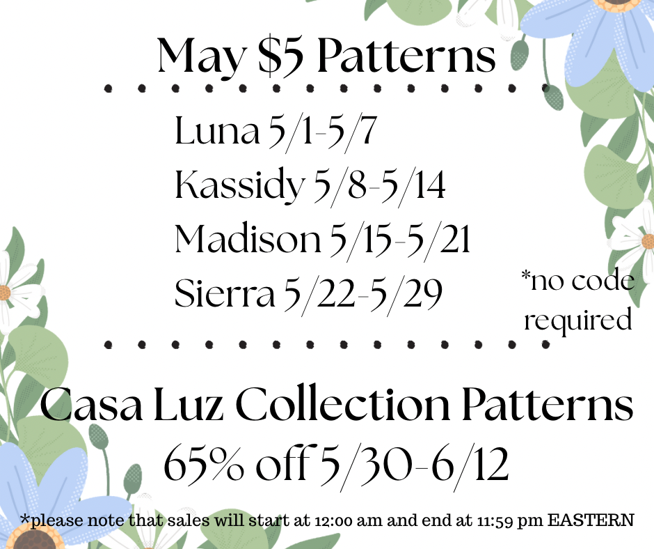 Sales for May and the beginning of June!