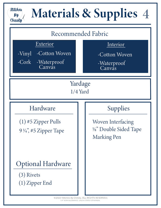 Cecilia Cosmetic Bag PDF Pattern