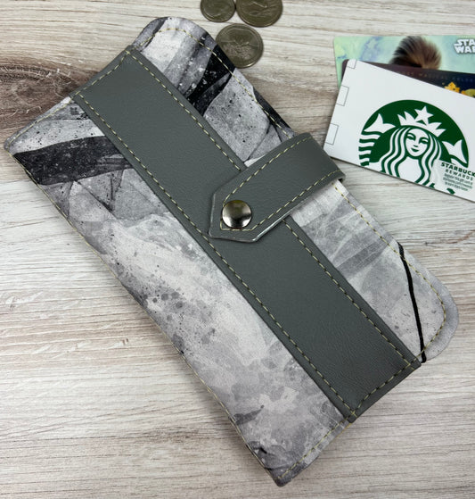 Gray Floral Ivy Wallet