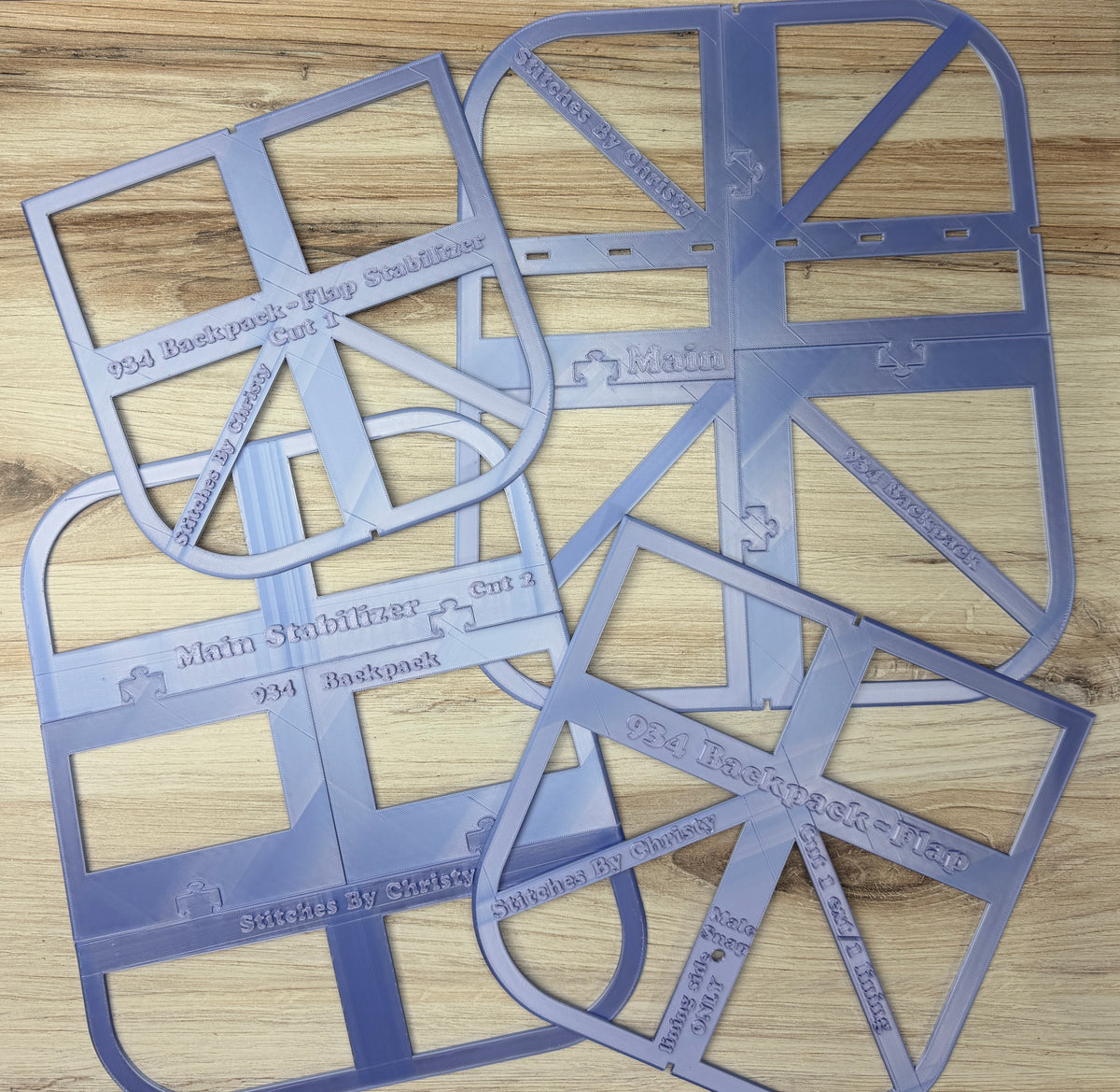 934 Backpack Templates