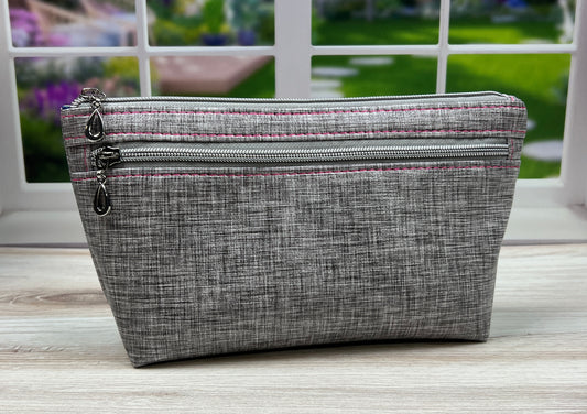 Zion pouch-gray linen look