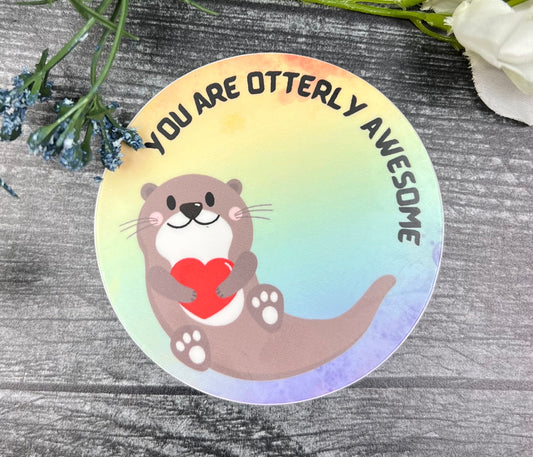 Otterly awesome sticker