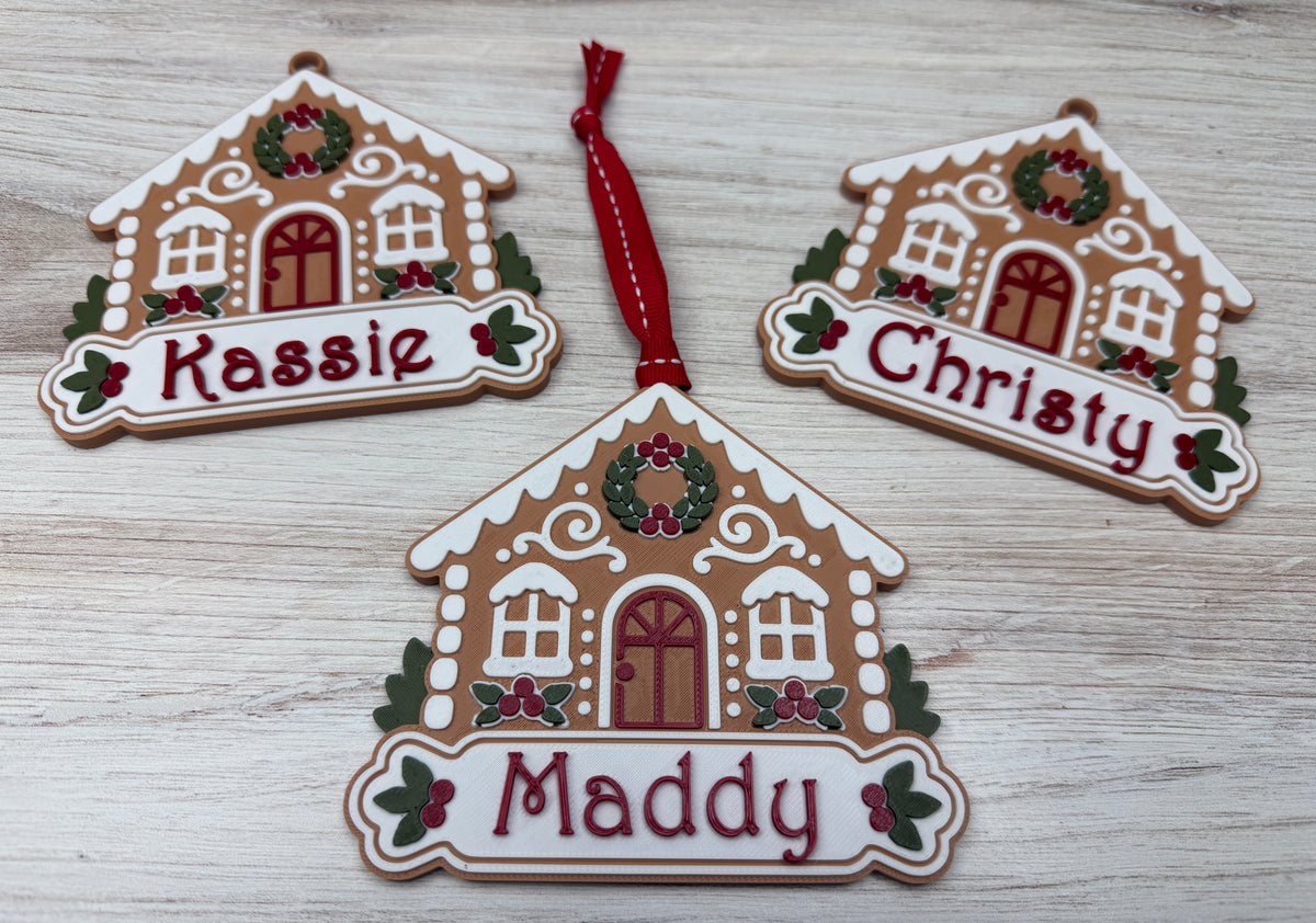 Personalized Gingerbread House Ornament