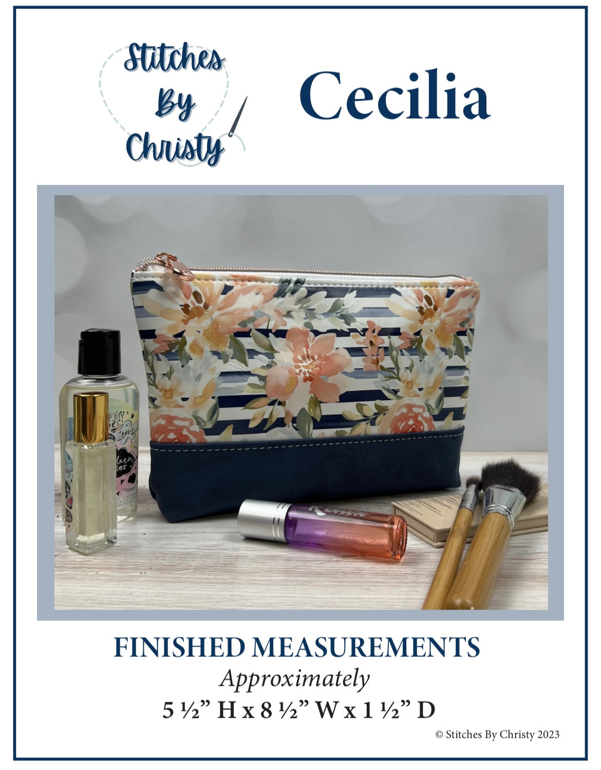 Cecilia Cosmetic Bag PDF Pattern