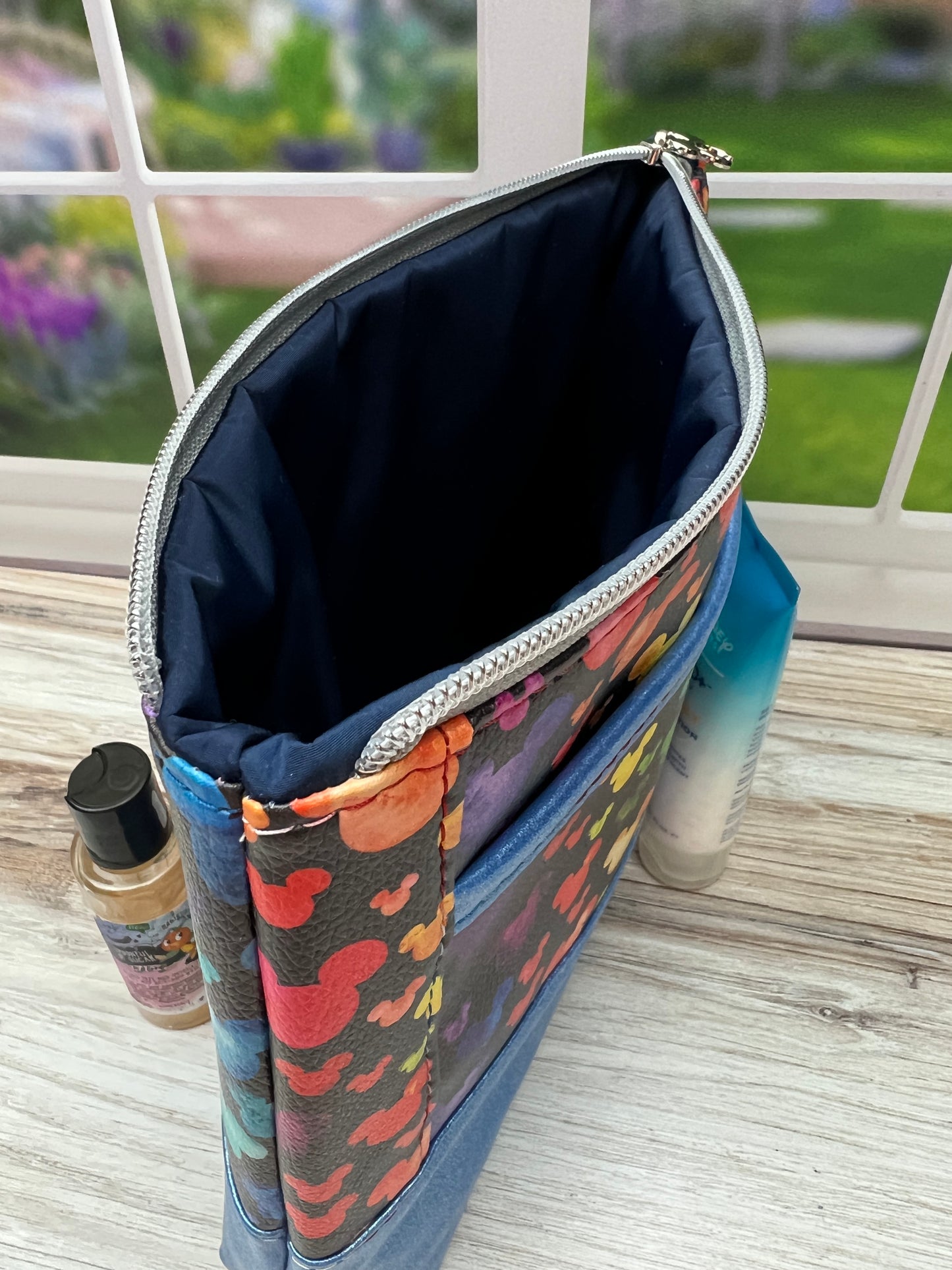 Oversized cosmetic pouch