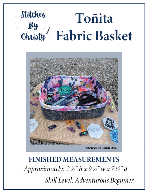 Toñita Fabric Basket PDF Pattern